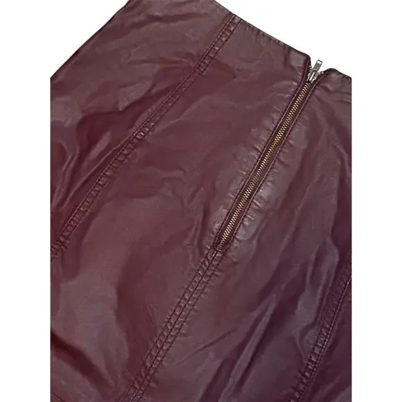 Free People “leather” mini - Picture 3 of 6